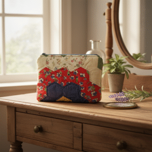 Repurposed Quilt Zipper Bag