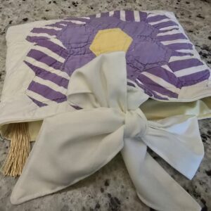 Repurposed Quilt Bow Book Sleeve