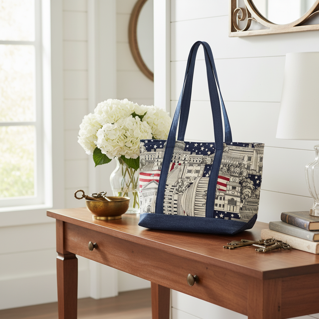 Patriotic Handmade Tote Bag - Image 2