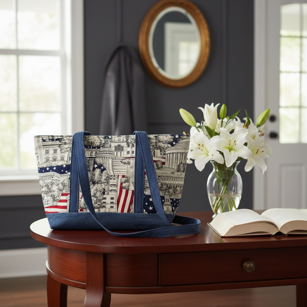 Patriotic Handmade Tote Bag - Image 3