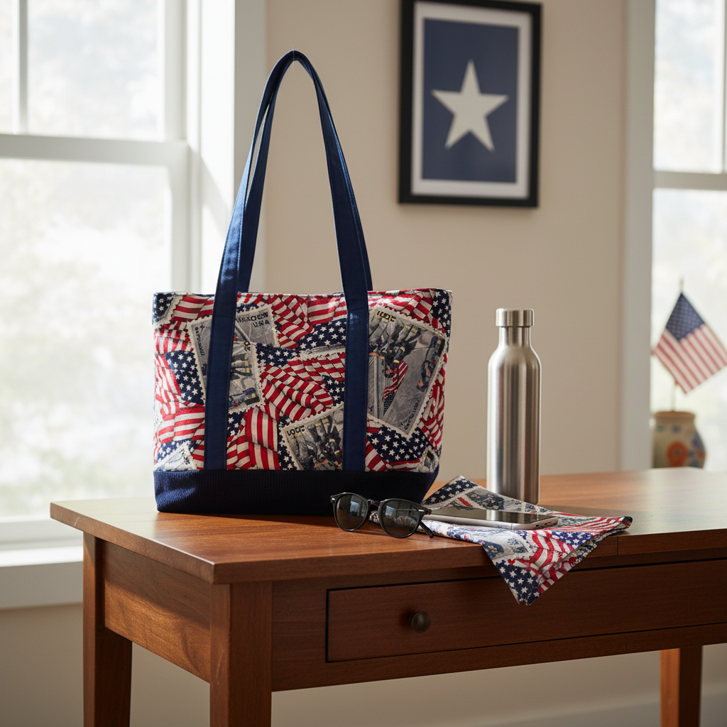 Patriotic Handmade Tote Bag - Image 2