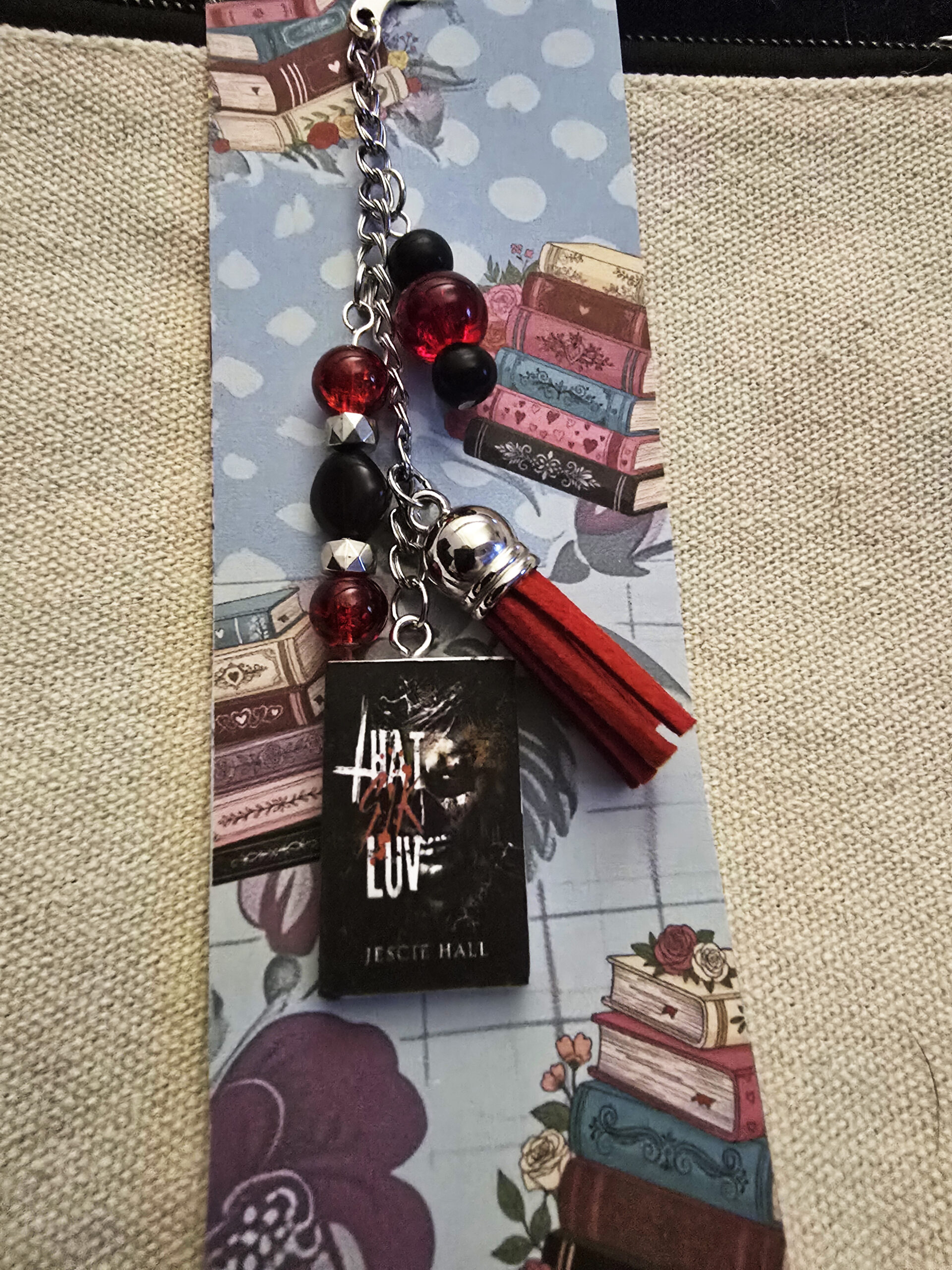 Dark Romance Beaded Bookmark