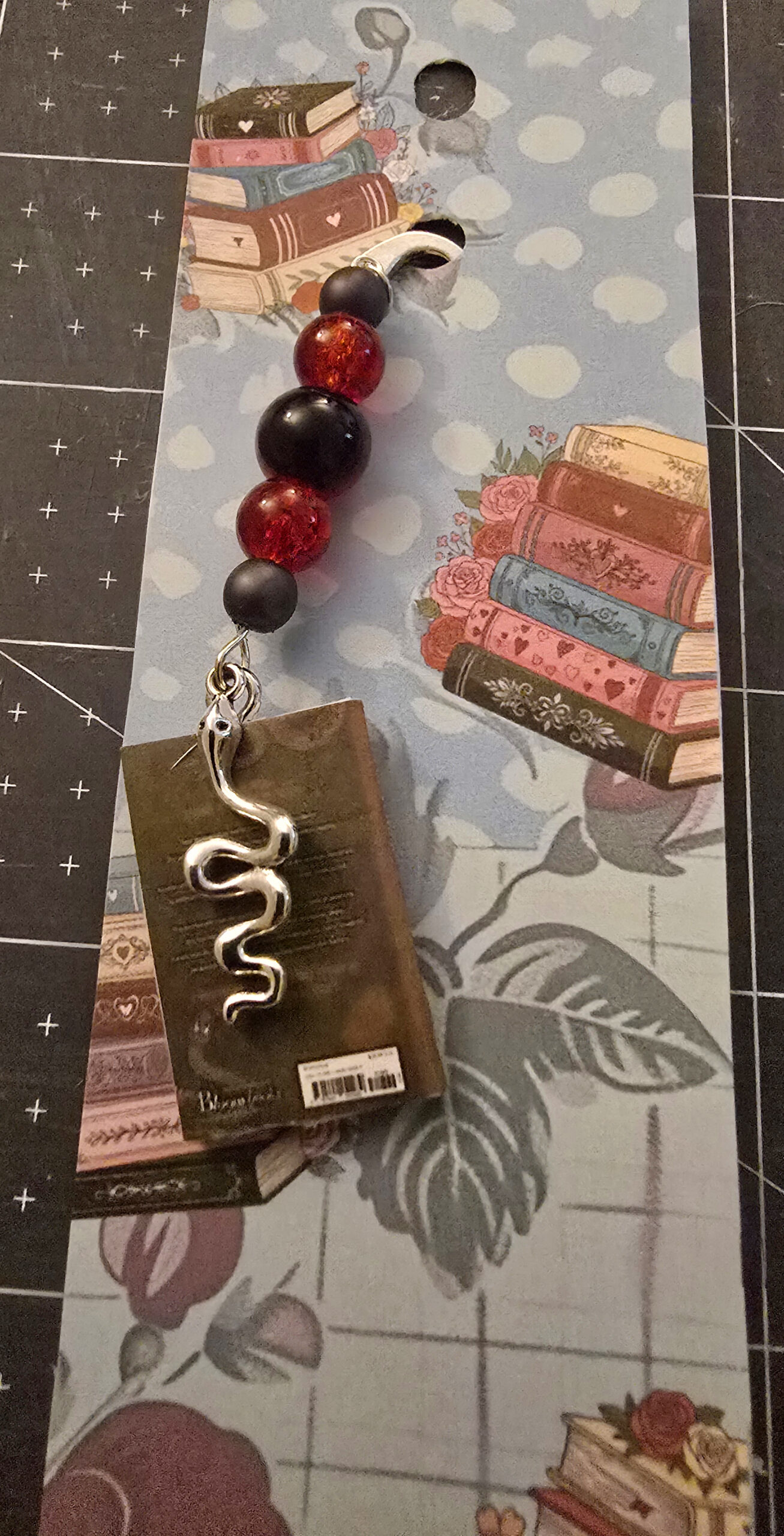 Dark Romance Beaded Bookmark (Beautiful Venom) - Image 3
