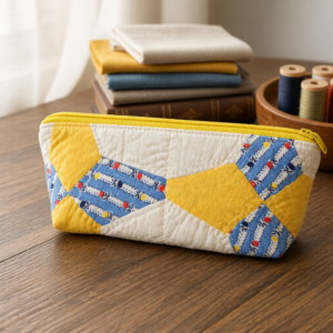 Repurposed Quilt Glasses/Pencil Zipper Bag