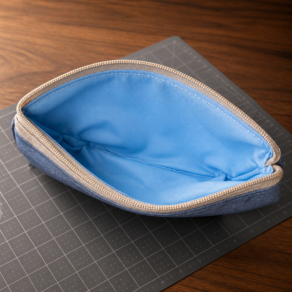 Repurposed Quilt Glasses/Pencil Zipper Bag - Image 2