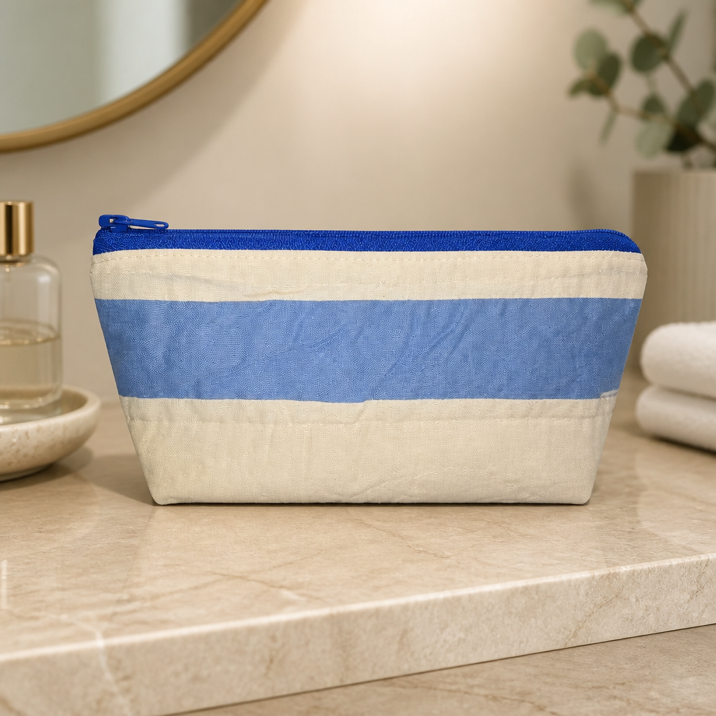 Repurposed Quilt Glasses/Pencil Zipper Bag