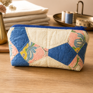 Repurposed Quilt Glasses/Pencil Zipper Bag